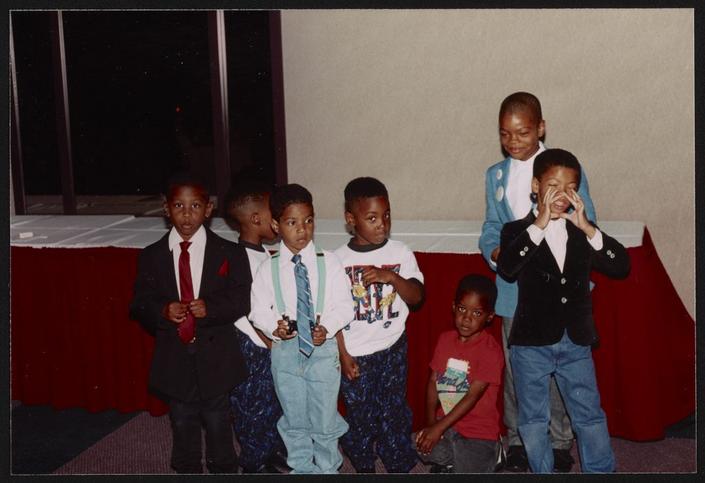 Children in party clothes